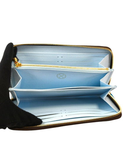 LV 路易威登 M28278 Monogram Zippy Wallet 天蓝色 钱包 茶 管理编号：11877
