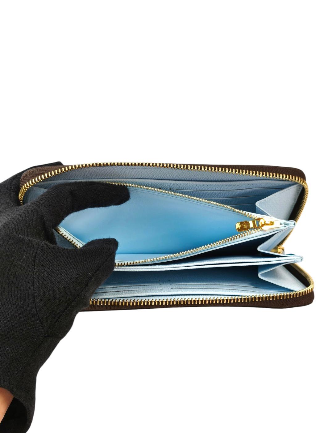 LV 路易威登 M28278 Monogram Zippy Wallet 天蓝色 钱包 茶 管理编号：11877
