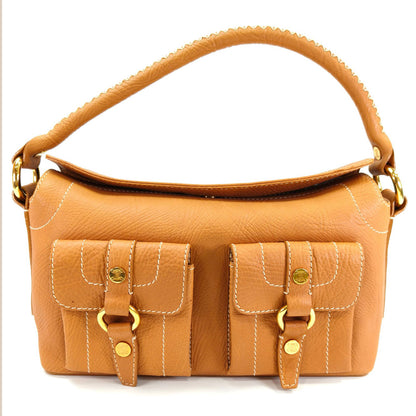 CELINE Boogie Stitch Handbag, One-Shoulder, Camel, Reference Number: 10126