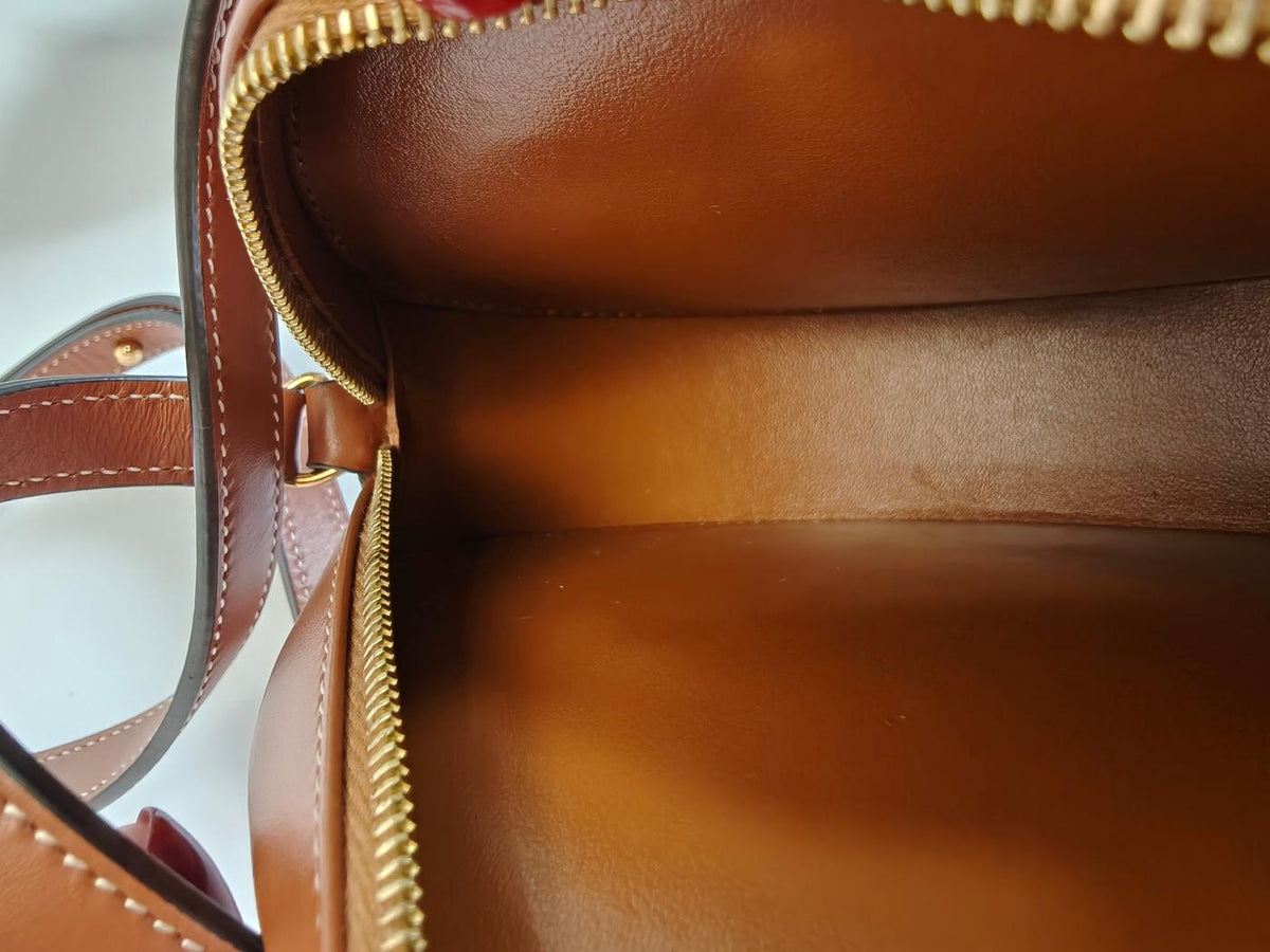 CELINE セリーヌ ショルダーバッグ オーバルパース キュイルトリオンフ ブラウン 管理番号：10395