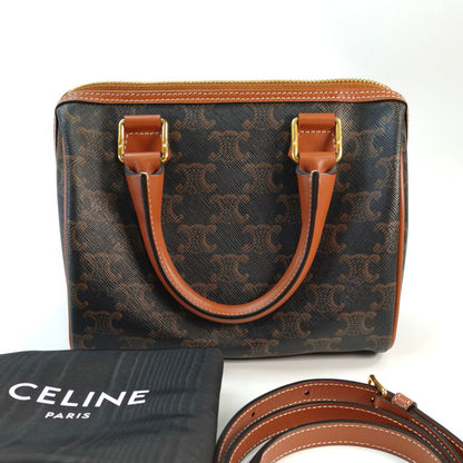CELINE セリーヌ トリオンフ 2WAY スモール ハンドバッグ ショルダーバッグ タン 管理番号：10399