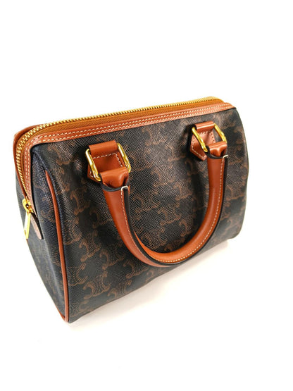 CELINE セリーヌ トリオンフ 2WAY スモール ハンドバッグ ショルダーバッグ タン 管理番号：10399