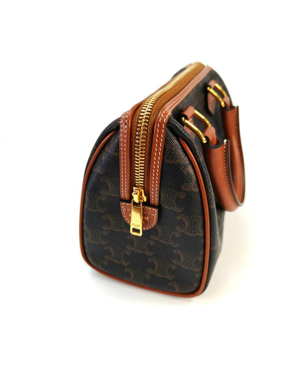 CELINE セリーヌ トリオンフ 2WAY スモール ハンドバッグ ショルダーバッグ タン 管理番号：10399