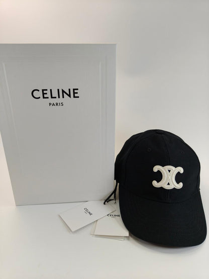 CELINE Triomphe Baseball Cap L size Black Reference No: 10875