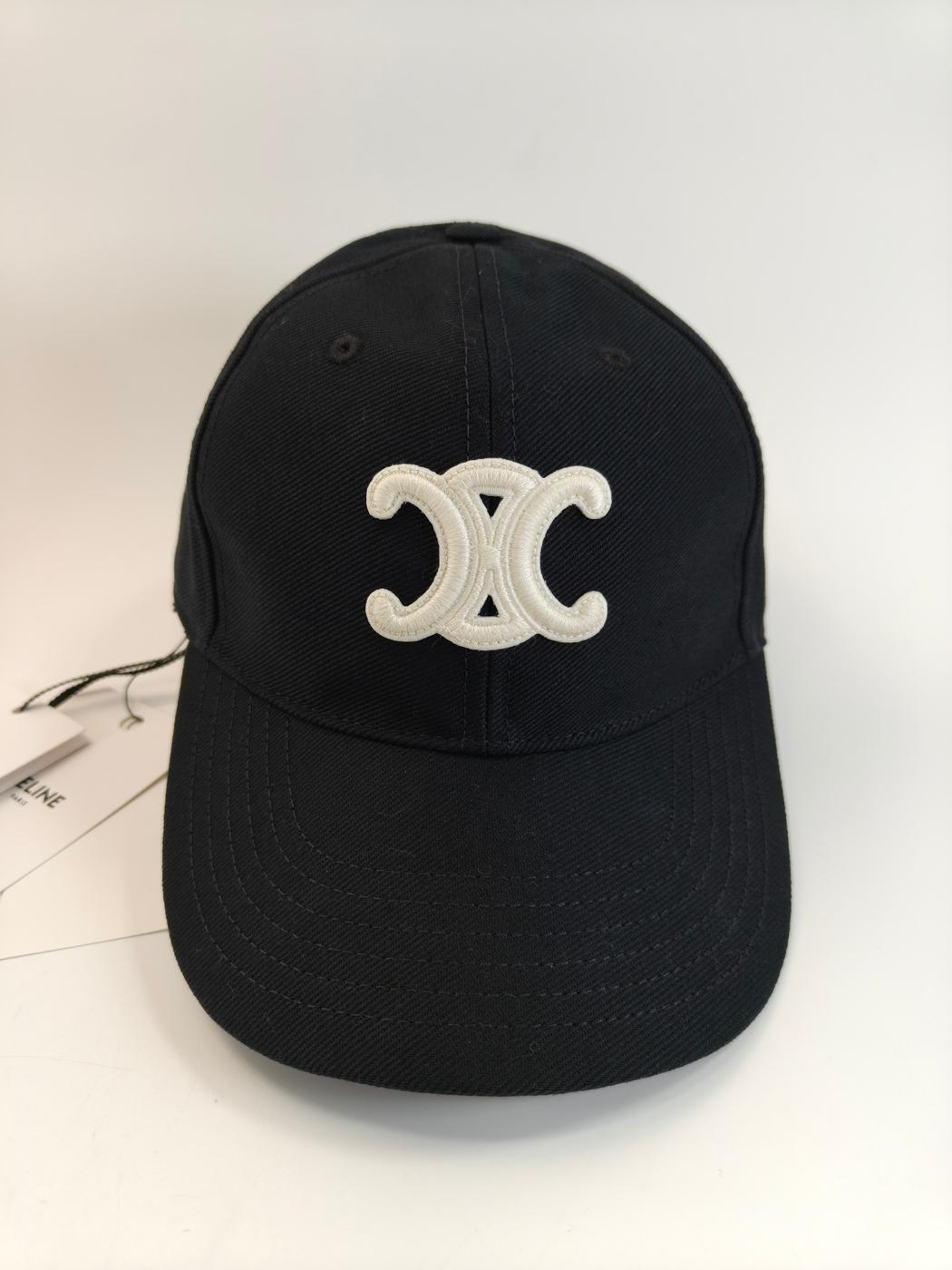 CELINE Triomphe Baseball Cap L size Black Reference No: 10875