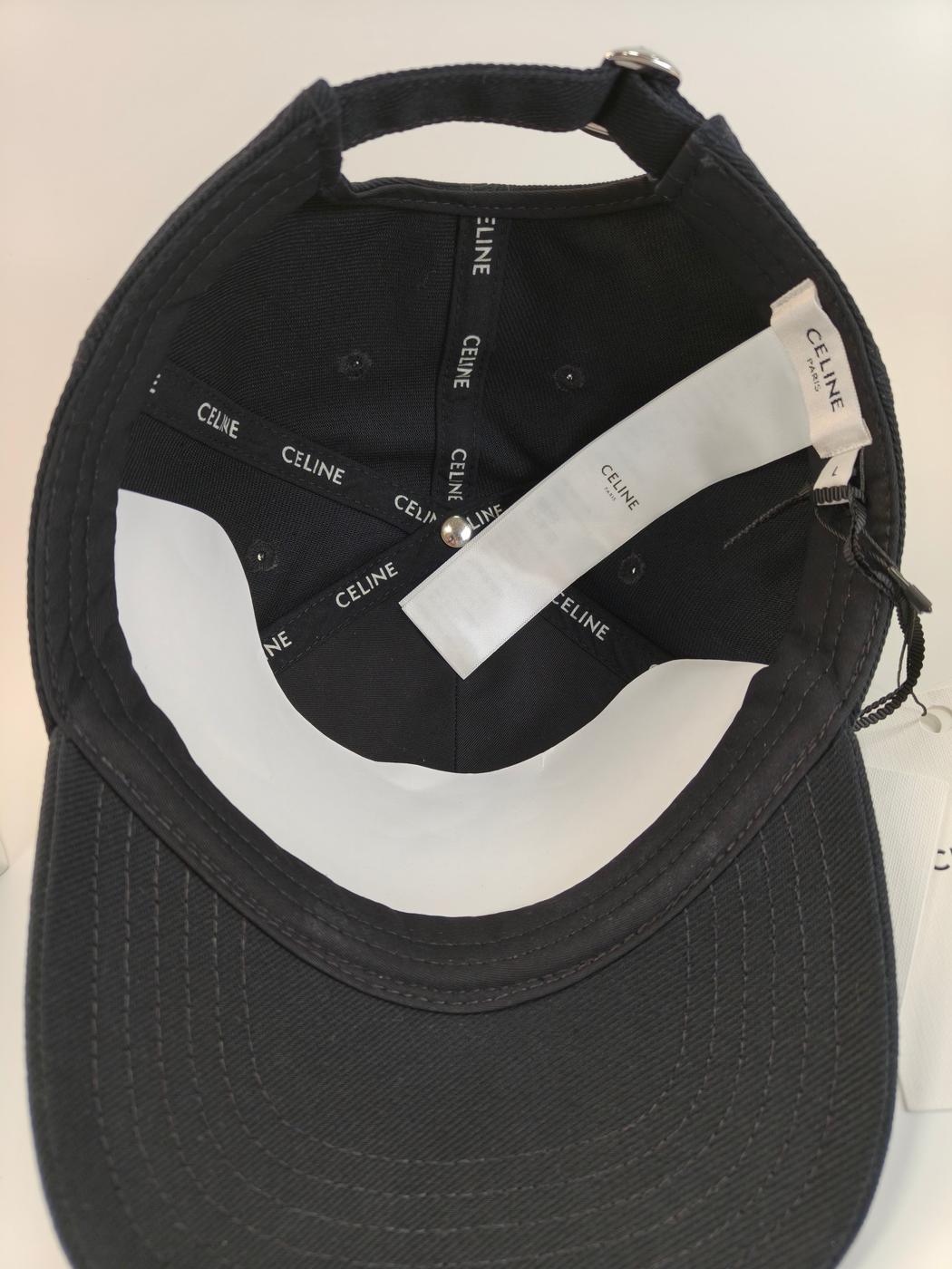 CELINE Triomphe Baseball Cap L size Black Reference No: 10875