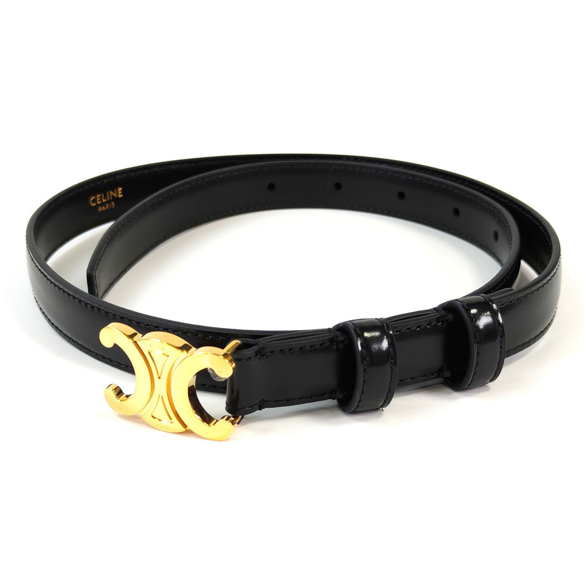 CELINE Triomphe Belt Black Size 70 Ref: 11301