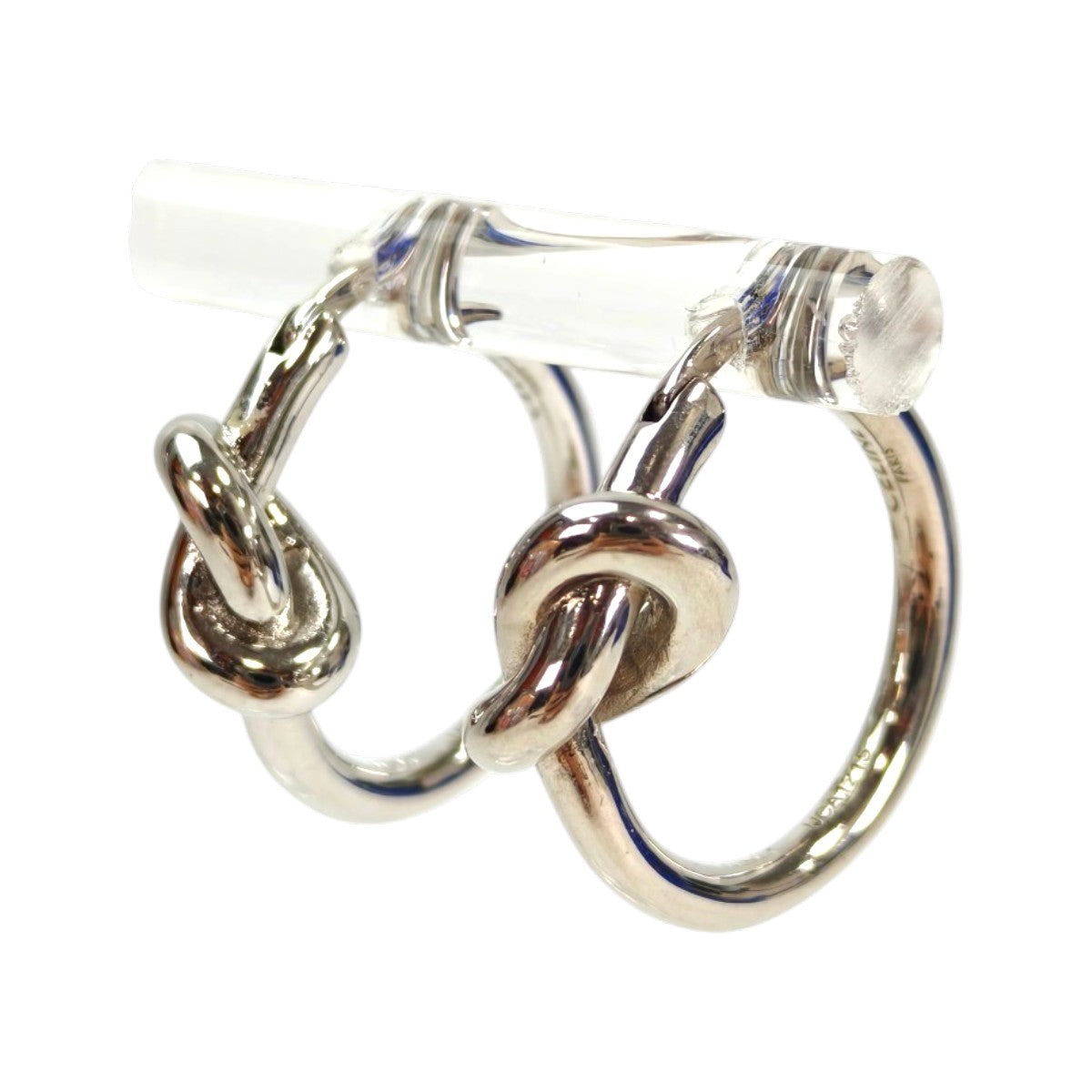 Celine Knot Small Hoop Earrings Silver Model number: 11653