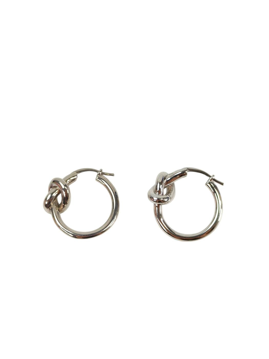 Celine Knot Small Hoop Earrings Silver Model number: 11653