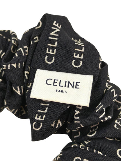 Celine Triomphe Black Rayure Scrunchie White Lettering Control number: 11655