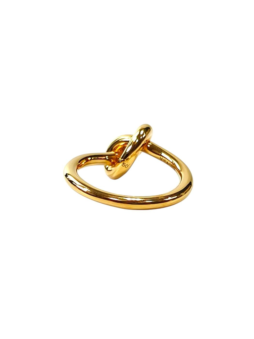 Celine セリーヌ ノット リング ゴールド ＃50 リング 金 管理番号：11799