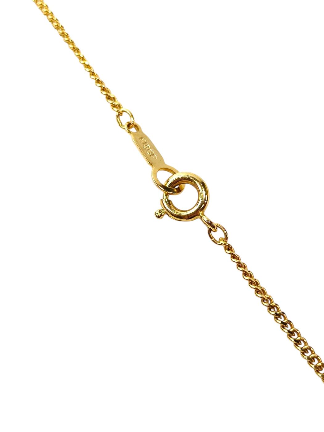 Celine Triomphe Necklace Gold Women's Pendant Reference Number: 11819