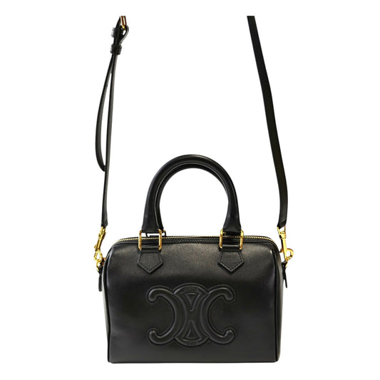Celine Triomphe Small Boston Bag, Black, Control Number: 11831