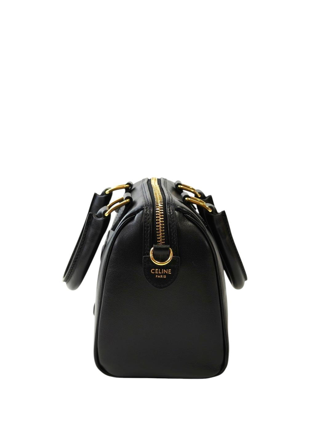 Celine Triomphe Small Boston Bag, Black, Control Number: 11831