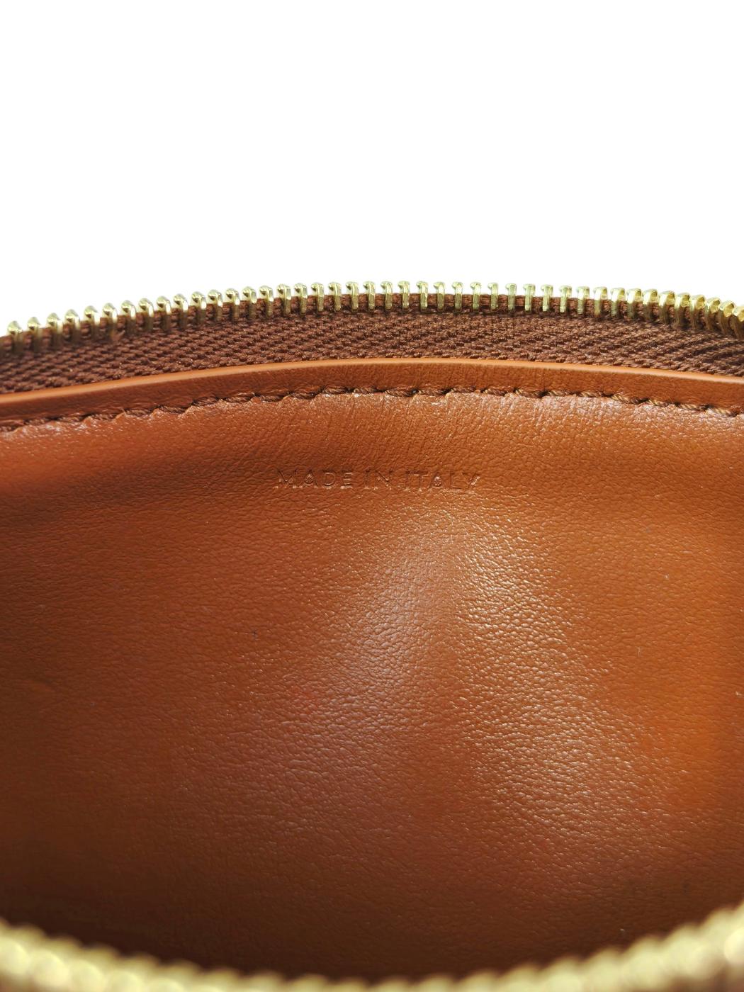 Celine 赛琳 Triomphe 皮革零钱包 卡包 钥匙包 棕色 管理编号：11870