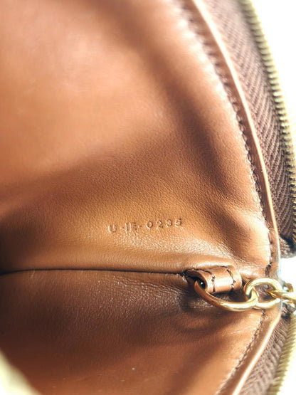 Celine 赛琳 Triomphe 皮革零钱包 卡包 钥匙包 棕色 管理编号：11870