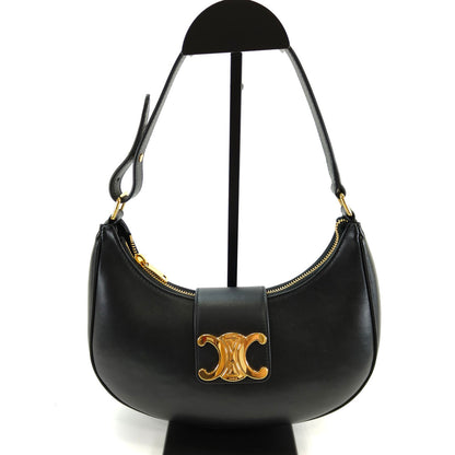CELINE セリーヌ ミディアム アヴァ トリオンフ ハンドバッグ ワンショルダーバッグ ブラック 管理番号：9889