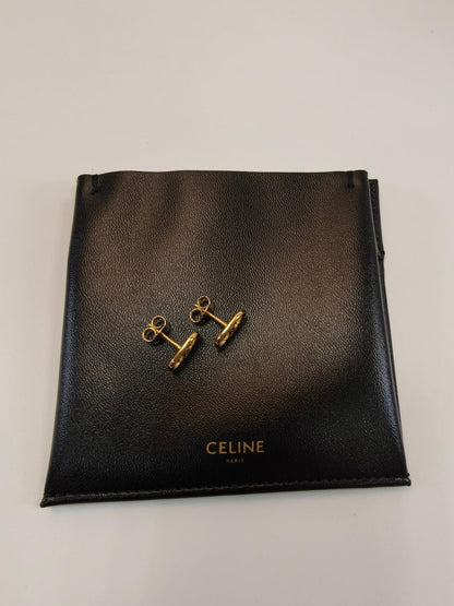 CELINE セリーヌ ピアス マイヨントリオンフ スタッズ 46S576BRA 35OR ゴールド 管理番号：9906