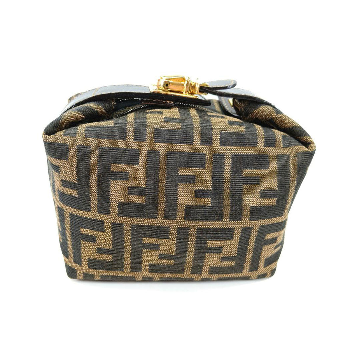 FENDI フェンディ アクセサリーポーチ クラッチバッグ バニティ ズッカ ベルト金具 管理番号：10115