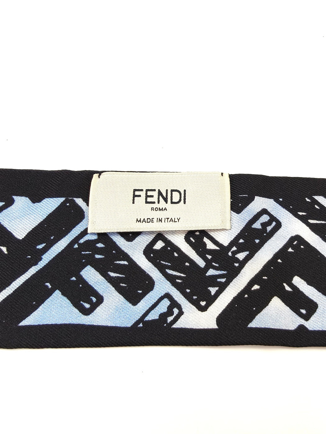 FENDI フェンディ スカーフ シルク バンドゥ ズッカ 花柄 ブルー 管理番号：10158