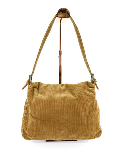FENDI フェンディ マンマバケット ショルダーバッグ コーデュロイ ブラウン 管理番号：10430