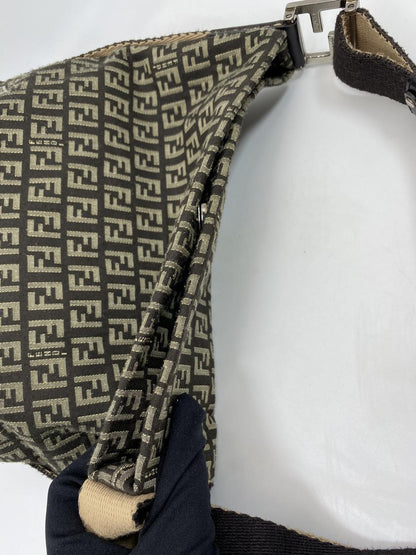 FENDI フェンディ ズッキーノ柄 ショルダーバッグ 斜め掛け キャンバス 管理番号：6667