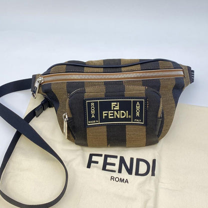 FENDI フェンディ ペカンストライプ ウエストバッグ ボディバッグ 7VA446  ユニセックス 管理番号：8744