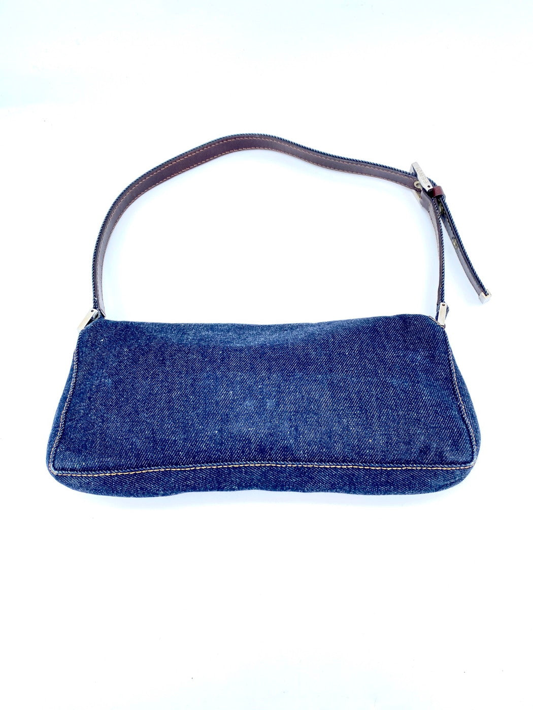 フェンディ FENDI ロゴ ショルダーバッグ ワンショルダー デニム ネイビー 26640 管理番号：9405