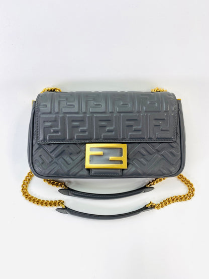 フェンディ FENDI ショルダーバッグ チェーンショルダー グレー 8VR739AH9C 管理番号：9654