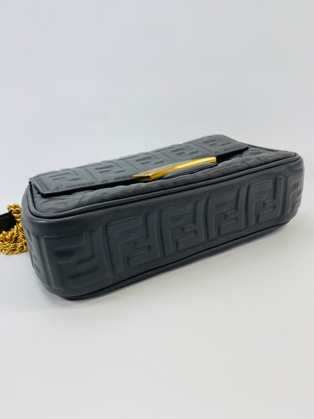 フェンディ FENDI ショルダーバッグ チェーンショルダー グレー 8VR739AH9C 管理番号：9654