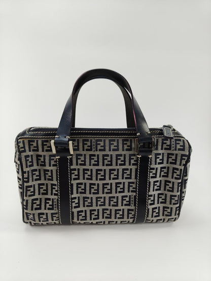 FENDI ズッカ ズッキーノ ハンドバッグ ミニボストンバッグ ロゴ グレー 管理番号：9666
