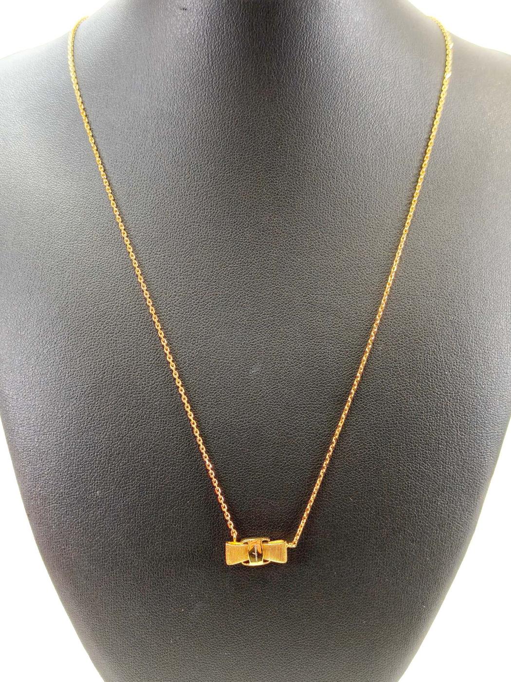 Ferragamo Vara Bow Necklace Gold Model Number: 11151