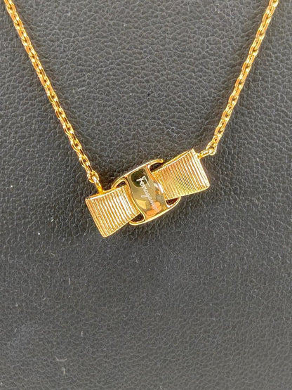 Ferragamo Vara Bow Necklace Gold Model Number: 11151