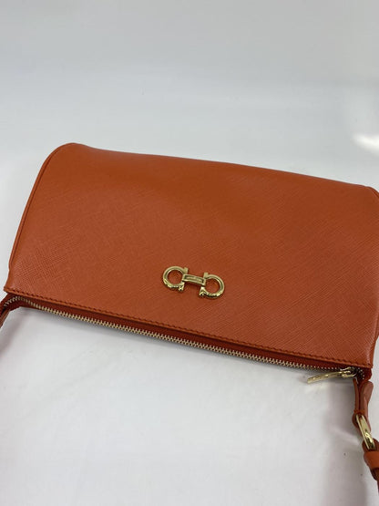 Salvatore Ferragamo フェラガモ ガンチーニ オレンジ ゴールド金具 管理番号：7004★