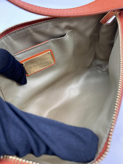 Salvatore Ferragamo フェラガモ ガンチーニ オレンジ ゴールド金具 管理番号：7004★