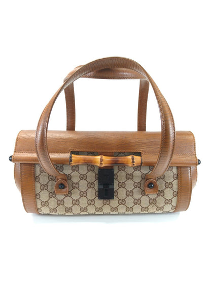 GUCCI グッチ バンブー ワンショルダー トートバッグ ブラウン 管理番号：10528