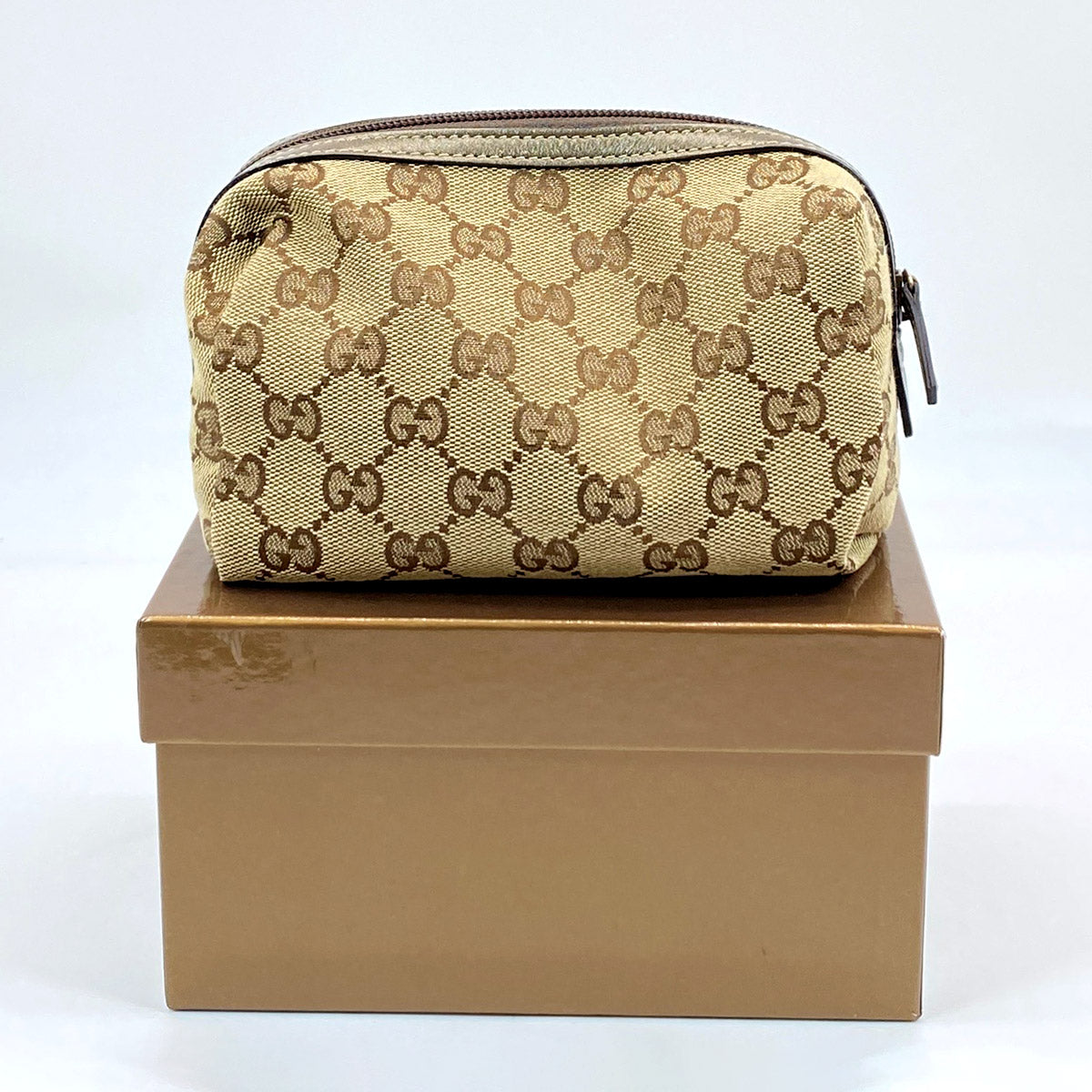 GUCCI GG Canvas Beige Women's Makeup Pouch, Reference Number: 5898