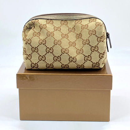 GUCCI GG Canvas Beige Women's Makeup Pouch, Reference Number: 5898