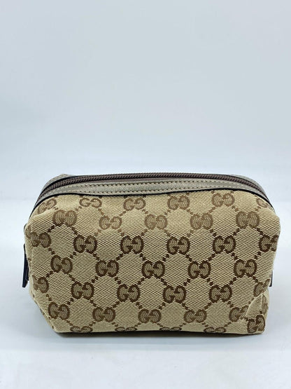 GUCCI GG Canvas Beige Women's Makeup Pouch, Reference Number: 5898