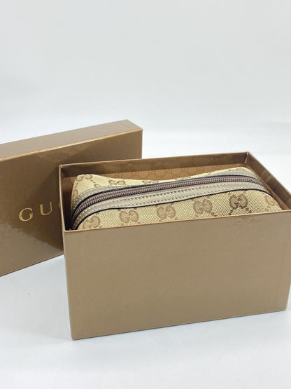 GUCCI GG Canvas Beige Women's Makeup Pouch, Reference Number: 5898