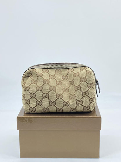 GUCCI GG Canvas Beige Women's Makeup Pouch, Reference Number: 5898