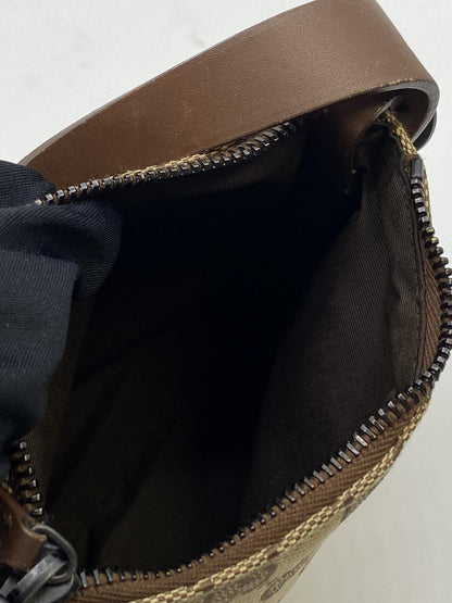 GUCCI グッチ ポーチ キャンバス レザー ベージュ系 ブラウン系 管理番号：7700