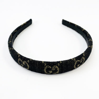 Gucci グッチ 『エコ ウォッシュ ド デニム ヘアバンド』652835 カチューシャ 黒 管理番号：9680