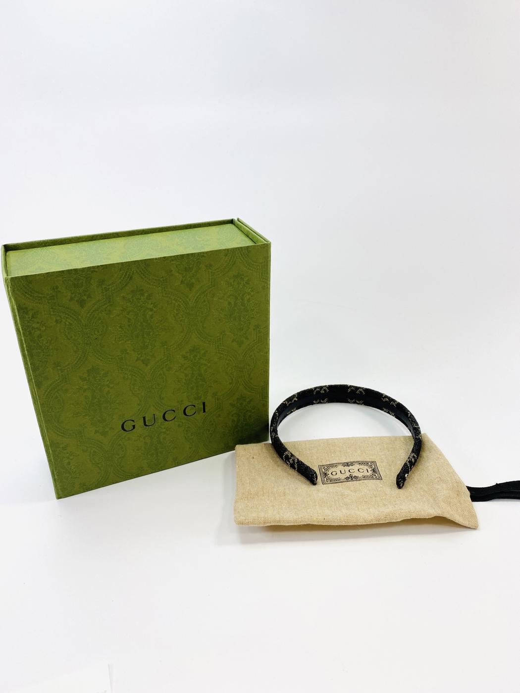 Gucci グッチ 『エコ ウォッシュ ド デニム ヘアバンド』652835 カチューシャ 黒 管理番号：9680