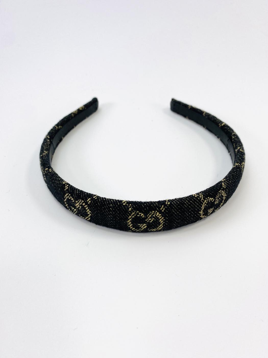 Gucci グッチ 『エコ ウォッシュ ド デニム ヘアバンド』652835 カチューシャ 黒 管理番号：9680