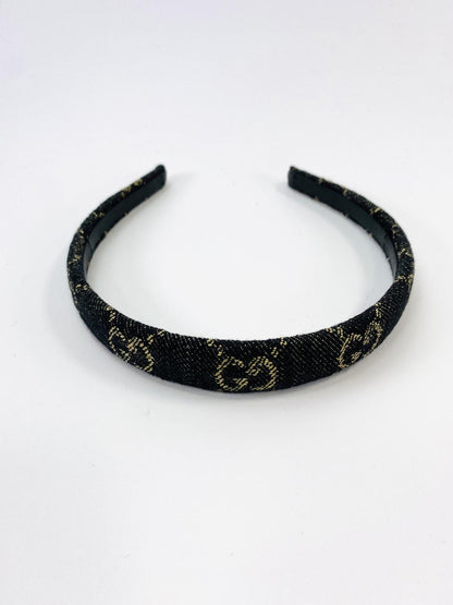 Gucci グッチ 『エコ ウォッシュ ド デニム ヘアバンド』652835 カチューシャ 黒 管理番号：9680