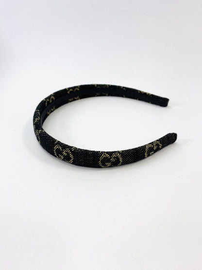 Gucci グッチ 『エコ ウォッシュ ド デニム ヘアバンド』652835 カチューシャ 黒 管理番号：9680