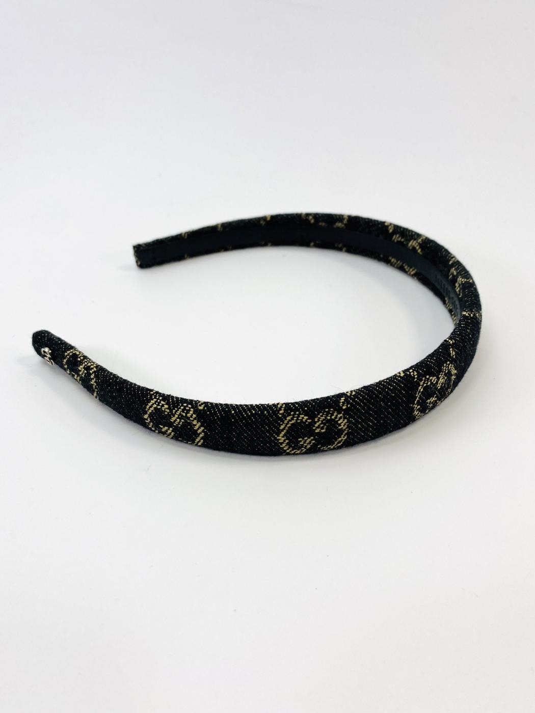Gucci グッチ 『エコ ウォッシュ ド デニム ヘアバンド』652835 カチューシャ 黒 管理番号：9680