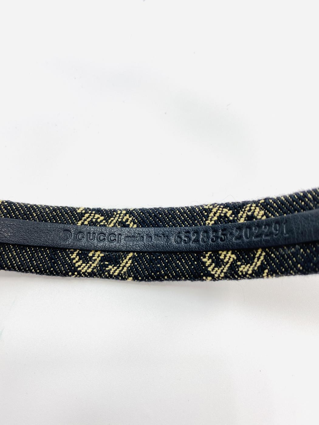 Gucci グッチ 『エコ ウォッシュ ド デニム ヘアバンド』652835 カチューシャ 黒 管理番号：9680