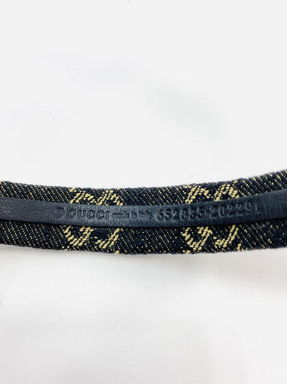 Gucci グッチ 『エコ ウォッシュ ド デニム ヘアバンド』652835 カチューシャ 黒 管理番号：9680